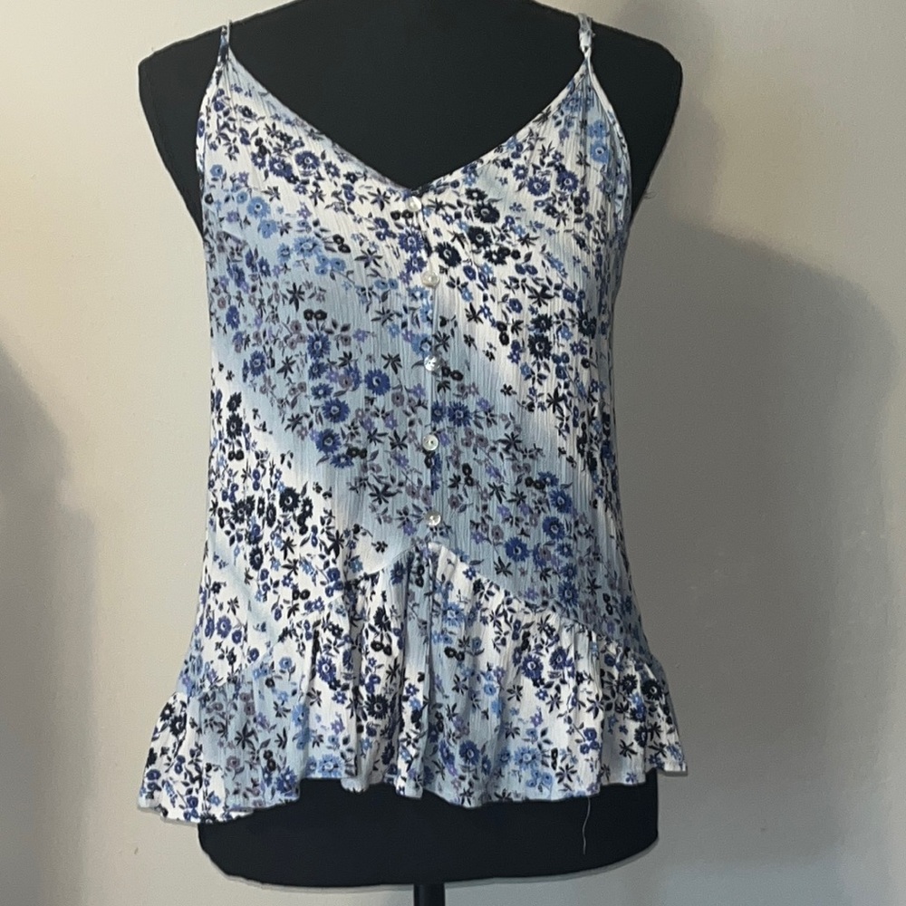 Blue Floral Tank
